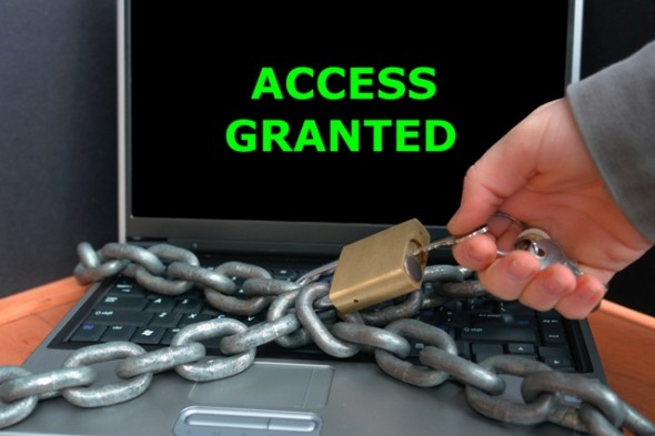 Access Granted Computer Chained Spam