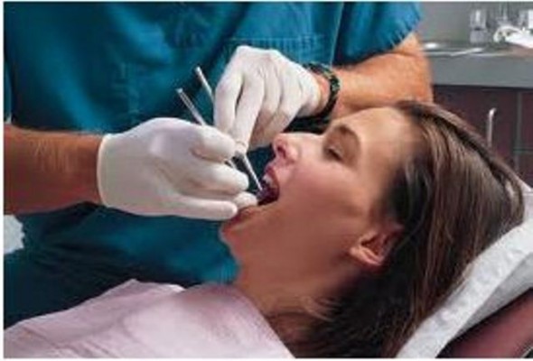 Dental Root Canal. Lady at dental office